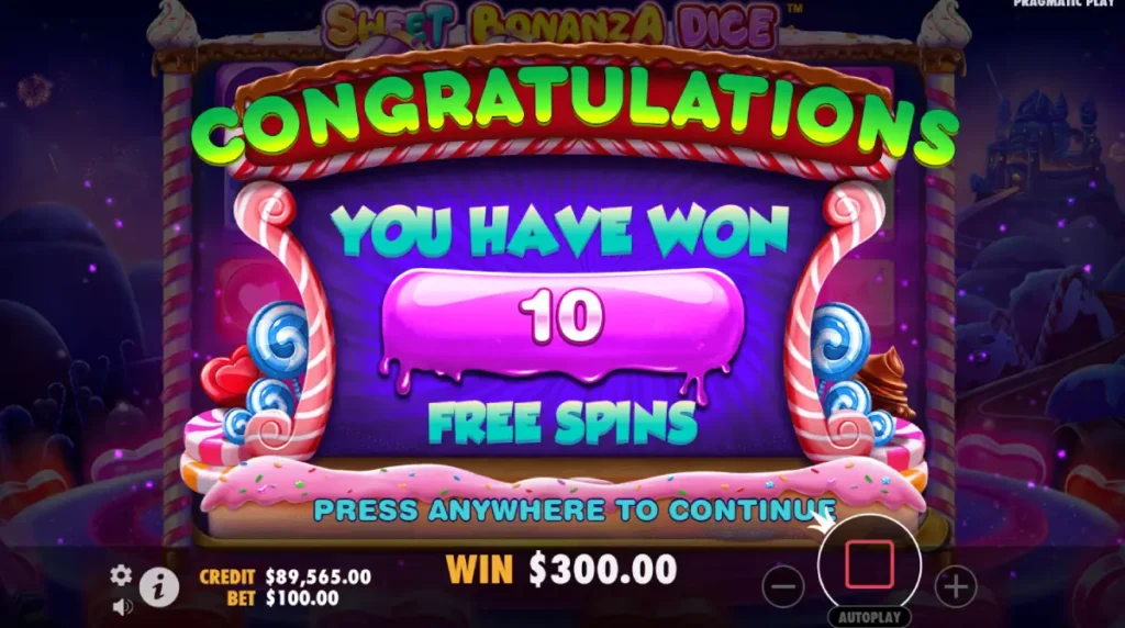 Sweet Bonanza free spins 