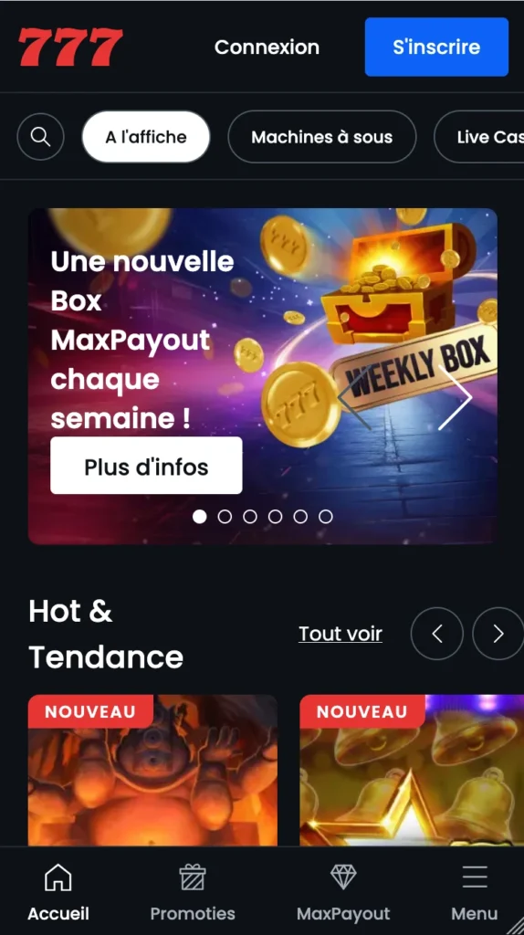 code promo casino777 inscription